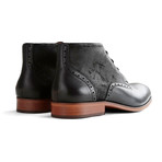 Cedar St. Leather Suede // Black + Dark Gray (Euro: 40)