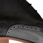 Cedar St. Leather Suede // Black + Dark Gray (Euro: 40)