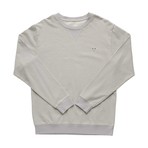 Stevie B Crewneck Fleece // Gray + White Stripe (L)