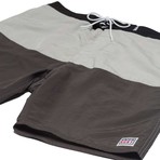 Venice Boardshort // Charcoal + Gray (36)