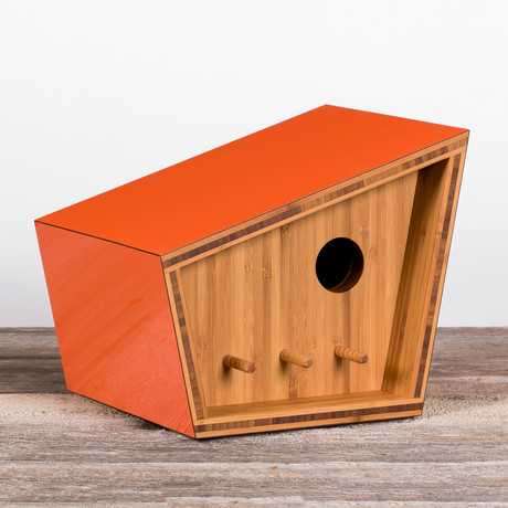 Number One Birdhouse // Orange