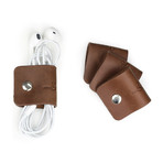 Genuine Leather Cord Snaps // Set of 4