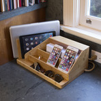 All-In-One Multi Charging Station + Organizer (Eco Friendly Bamboo)