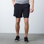 Double Layered Running Shorts + Phone Pocket // Black (XL)