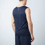 Sports Dry Fit Tank Top Vest For Running + Gym // Dark Navy (M)