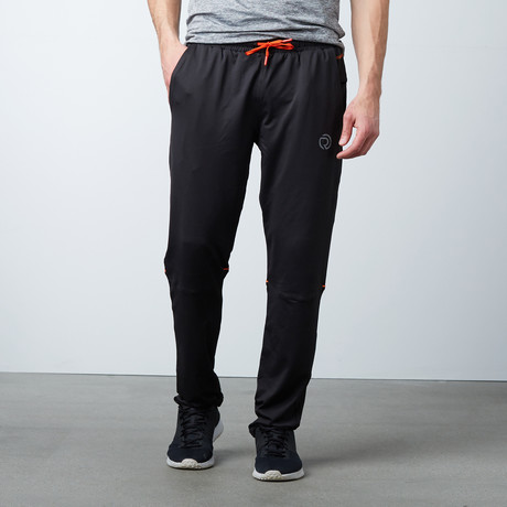 Double Layered Sports Track Pant + Phone Pocket // Black (S)