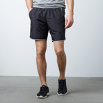 Dry Fit Sports Shorts + Zipper Back Pocket // Black (S)