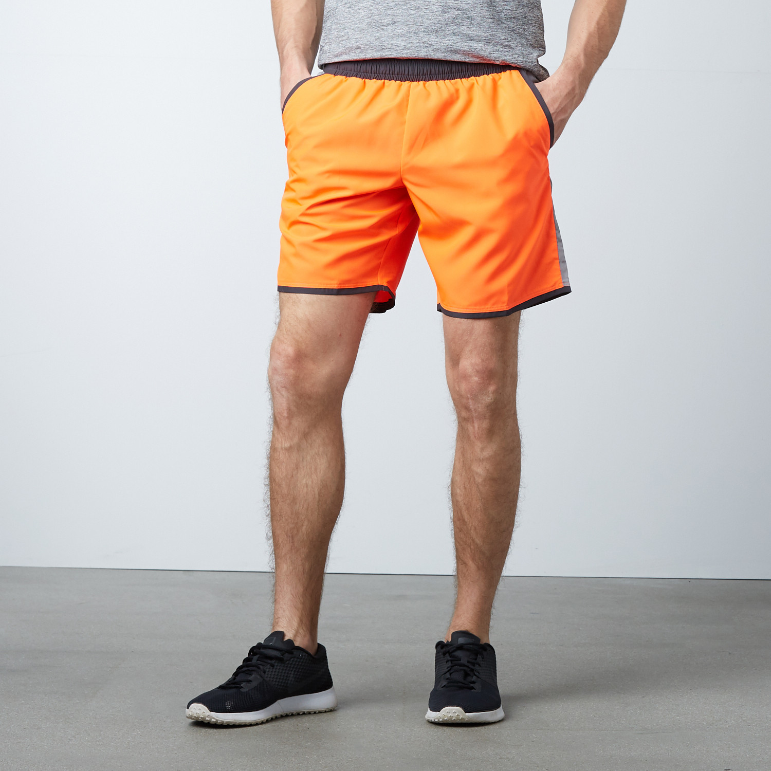 Dry Fit Sports Shorts + Zipper Back Pocket // Orange (S) - TrueREVO ...