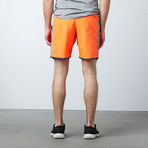 Dry Fit Sports Shorts + Zipper Back Pocket // Orange (S)