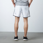 Dry Fit Sports Shorts + Zipper Back Pocket // White (2XL)