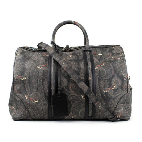 Paisley Weekender Bag // Gray + Black