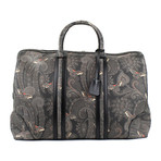 Paisley Weekender Bag // Gray + Black