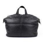 Large Nightingale Embossed Star Tote Bag // Black