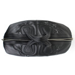 Large Nightingale Embossed Star Tote Bag // Black