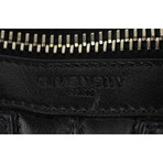 Large Nightingale Embossed Star Tote Bag // Black