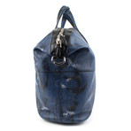 Leather Nightingale Paisley Carry On Bag // Blue + Black