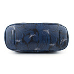 Leather Nightingale Paisley Carry On Bag // Blue + Black