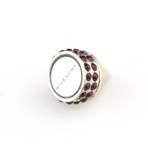 Double Cone Magnetic Shark Earrings // Silver + Red