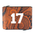 17 Paisley Pouch Clutch Bag // Black + Orange