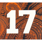 17 Paisley Pouch Clutch Bag // Black + Orange