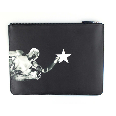 Large Star Athlete Zip Pouch Bag // Black