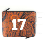 17 Paisley Pouch Clutch Bag // Black + Orange