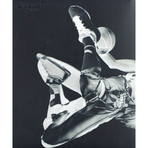 Medium Star Athlete Zip Pouch Bag // Black