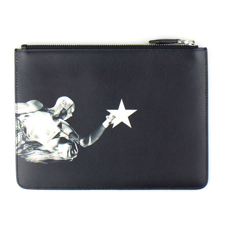 Medium Star Athlete Zip Pouch Bag // Black