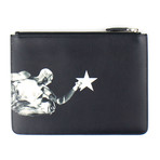 Medium Star Athlete Zip Pouch Bag // Black
