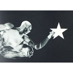 Medium Star Athlete Zip Pouch Bag // Black