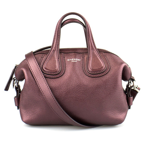 Pebbled Micro Nightingale Shoulder Bag // Oxblood