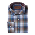 Woven Spread Collar Shirt // Blue + White Fade (2XL)