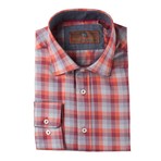 Multi-Check Spread Collar Shirt // Red (3XL)