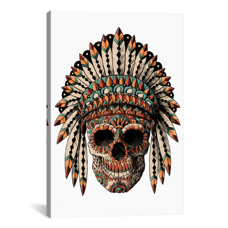 Skull Headdress In Color // Bioworkz (26"W x 18"H x 0.75"D)