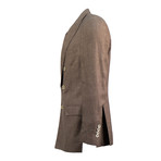 Teramo Birdseye Wool Blend Double Breasted Suit // Brown (Euro: 50)