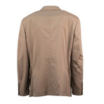 Cuneo Herringbone Wool Blend Double Breasted Suit // Brown (Euro: 54)