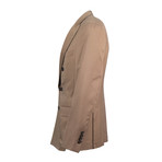 Bitonto Herringbone Wool Blend Double Breasted Suit // Brown (Euro: 50)