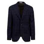 Rho Plaid Wool Blend Suit // Blue (Euro: 54)