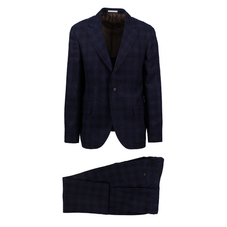 Rho Plaid Wool Blend Suit // Blue (Euro: 46)
