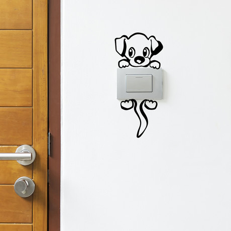 Wall Decal Switch Small Dog Charmer