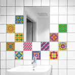 Wall Decal Tiles Multicolor