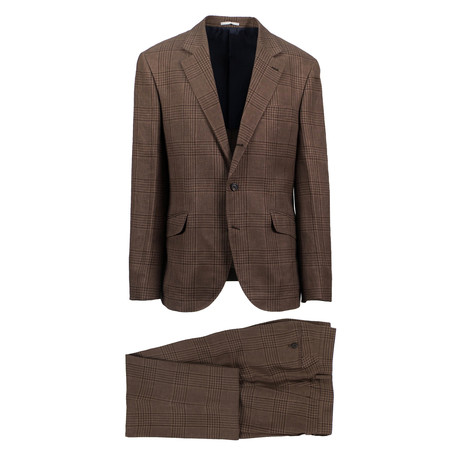 Trapani Wool Blend Suit // Brown (Euro: 54)