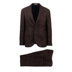 Ercolano Plaid Wool Blend Suit // Brown (Euro: 46)