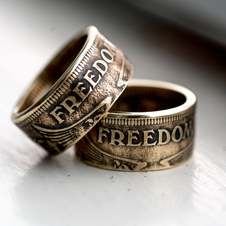 Freedom Coin Ring (Size 4)