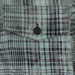 Linen Check Shirt // Mint All Over Black (XXS)
