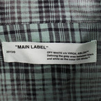 Linen Check Shirt // Mint All Over Black (M)