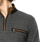 Quarter-Zip Sweatshirt // Dark Gray (XXL)