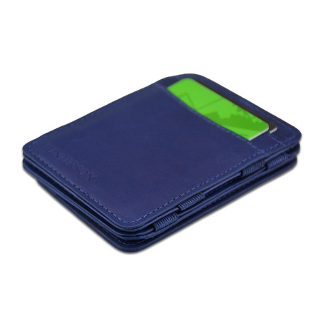 Hunterson Leather Magic Coin Wallet // Blue