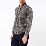 Walker Button-Up Shirt // Dark Khaki (S)