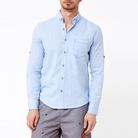 Ethan Button-Up Shirt // Blue (S)